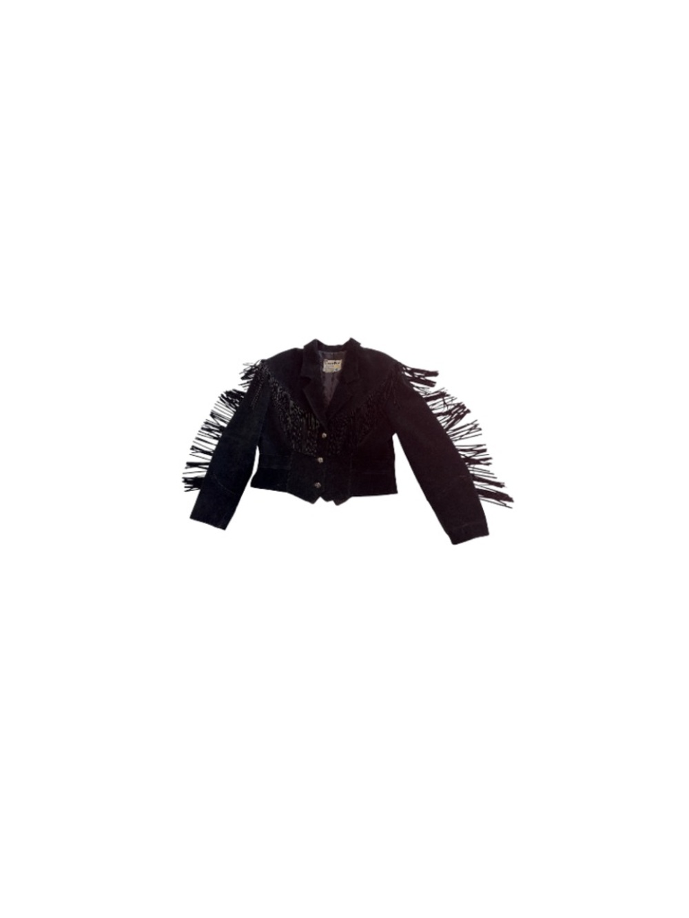 Pioneer Wear Black Suede Fringe Jacket - Women’s Size Large